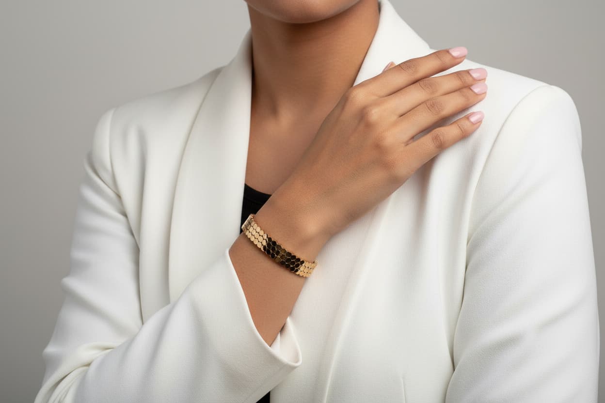 Gold Disc Layer Bracelet